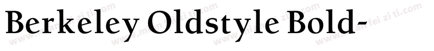 Berkeley Oldstyle Bold字体转换